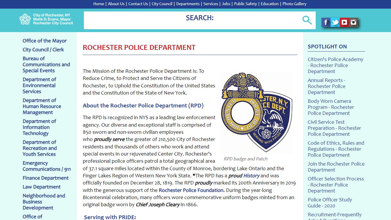 City of Rochester | Rochester Police Department
