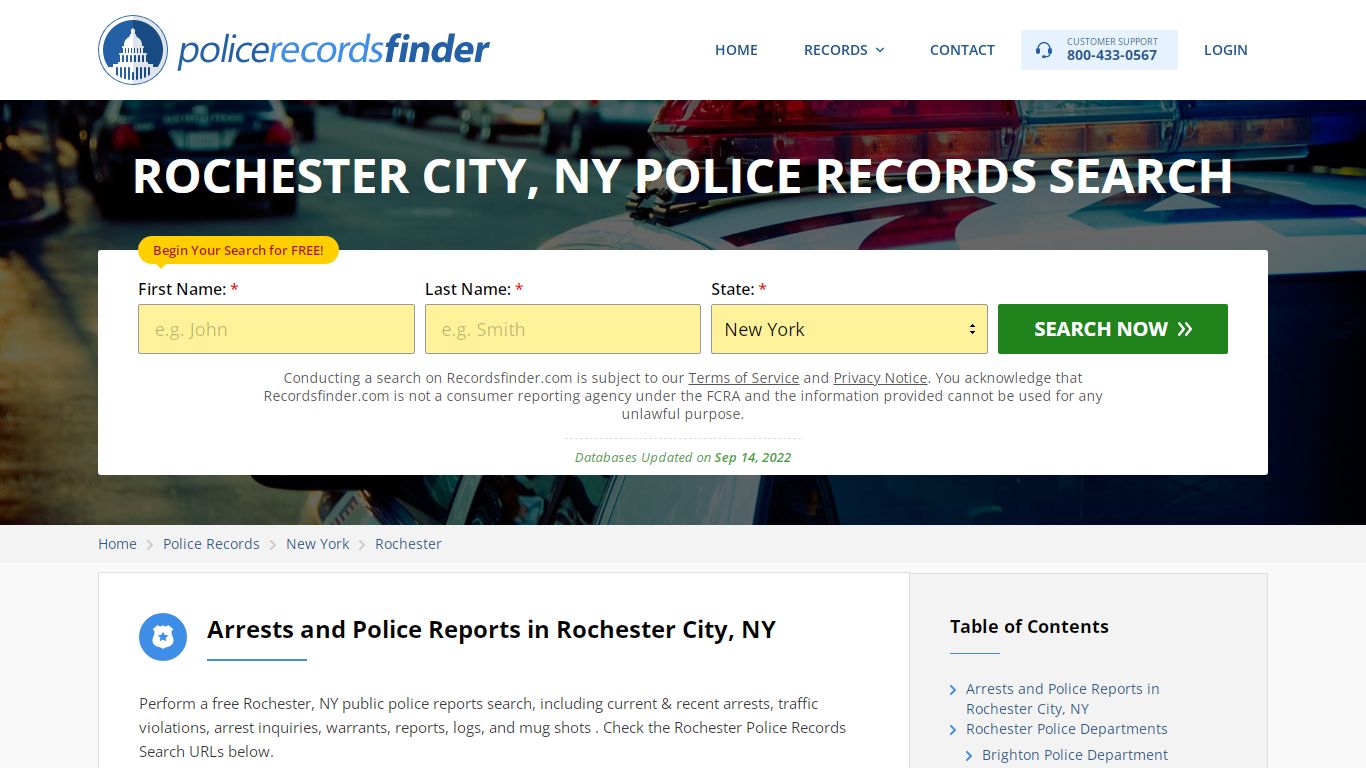 Rochester, Sangamon County, NY Police Reports & Police Department Records