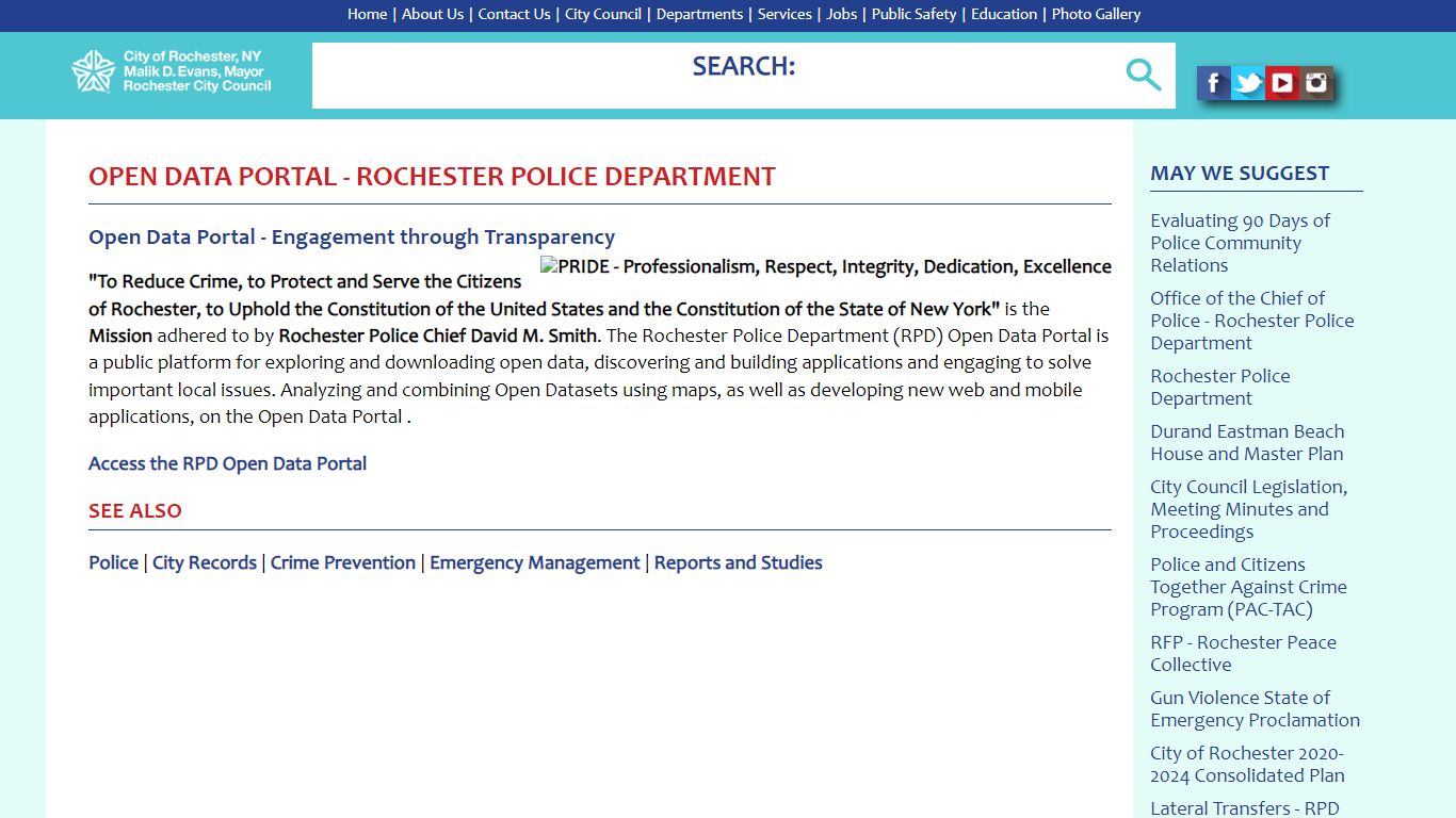 Open Data Portal - Rochester Police Department